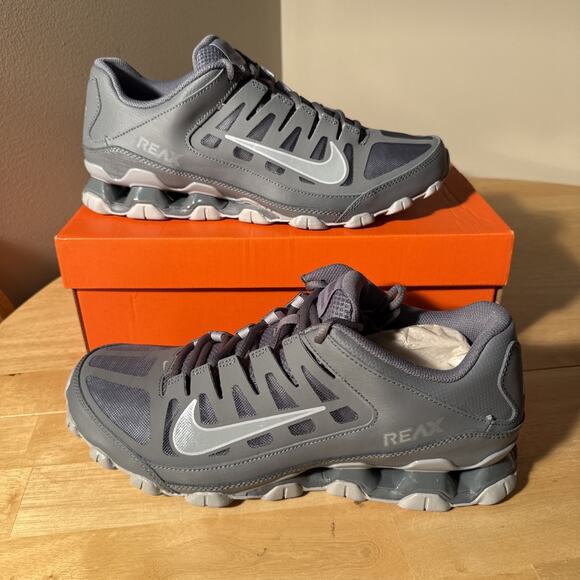 Nike Reax 8 TR Mesh Men\'s Workout Shoes US 10.5 Cool Grey & Wolf Grey 621716-010 main image 6